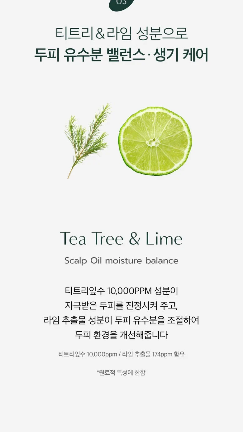 Dr. Seed Tea Tree & Lime Vegan No-Sebum Cool Anti-Hairloss Shampoo 1000ml Detail