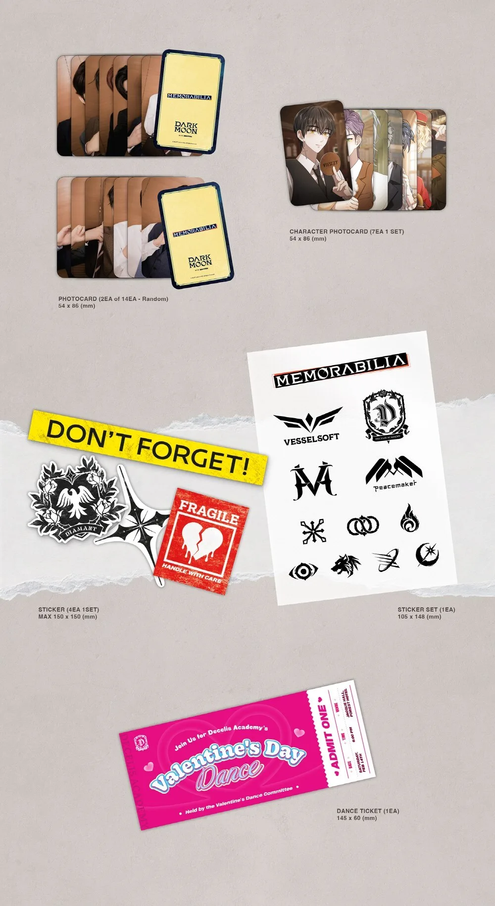 ENHYPEN – DARK MOON SPECIAL ALBUM : MEMORABILIA [Moon ver.] Detail