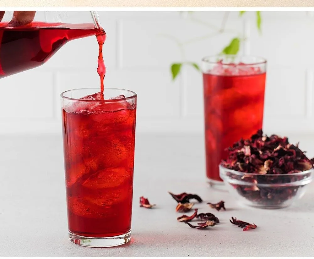 NOK CHA WON Hibiscus Tea 60 Tea Bags (Pyramid Type) Flower Healthier Tea Detail
