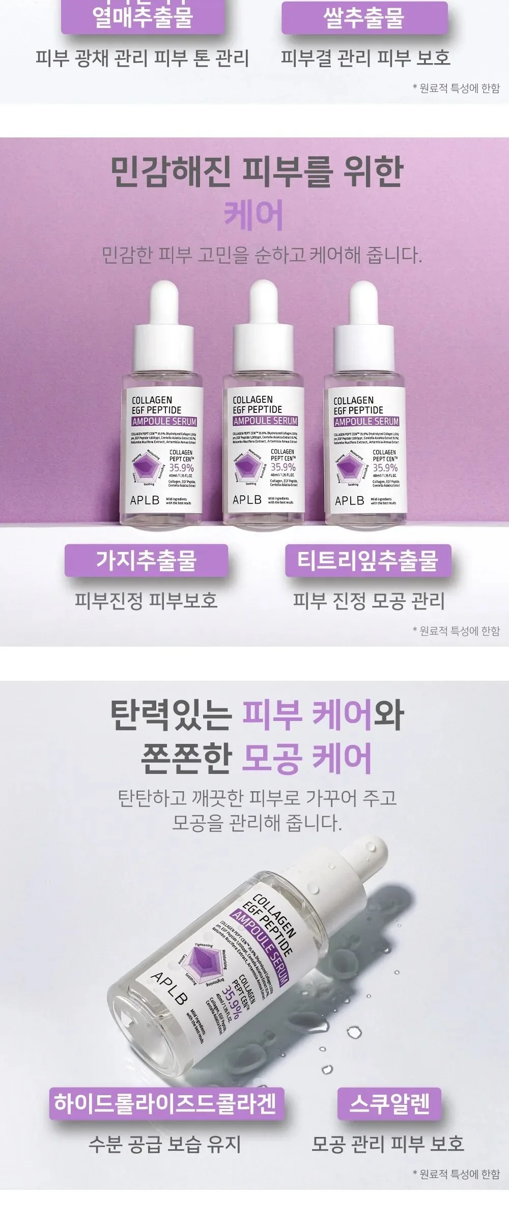 APLB Collagen EGF Peptide Ampoule Serum 40ml Detail