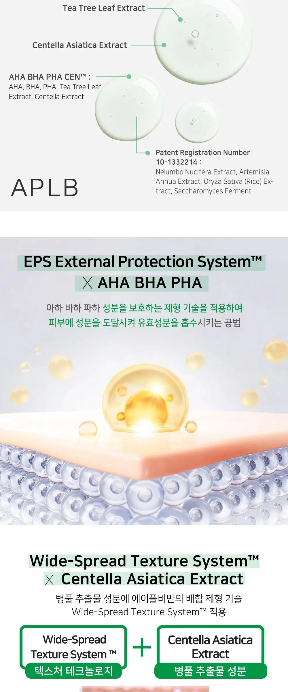 APLB AHA BHA PHA Centella Ampoule Serum 40ml Detail