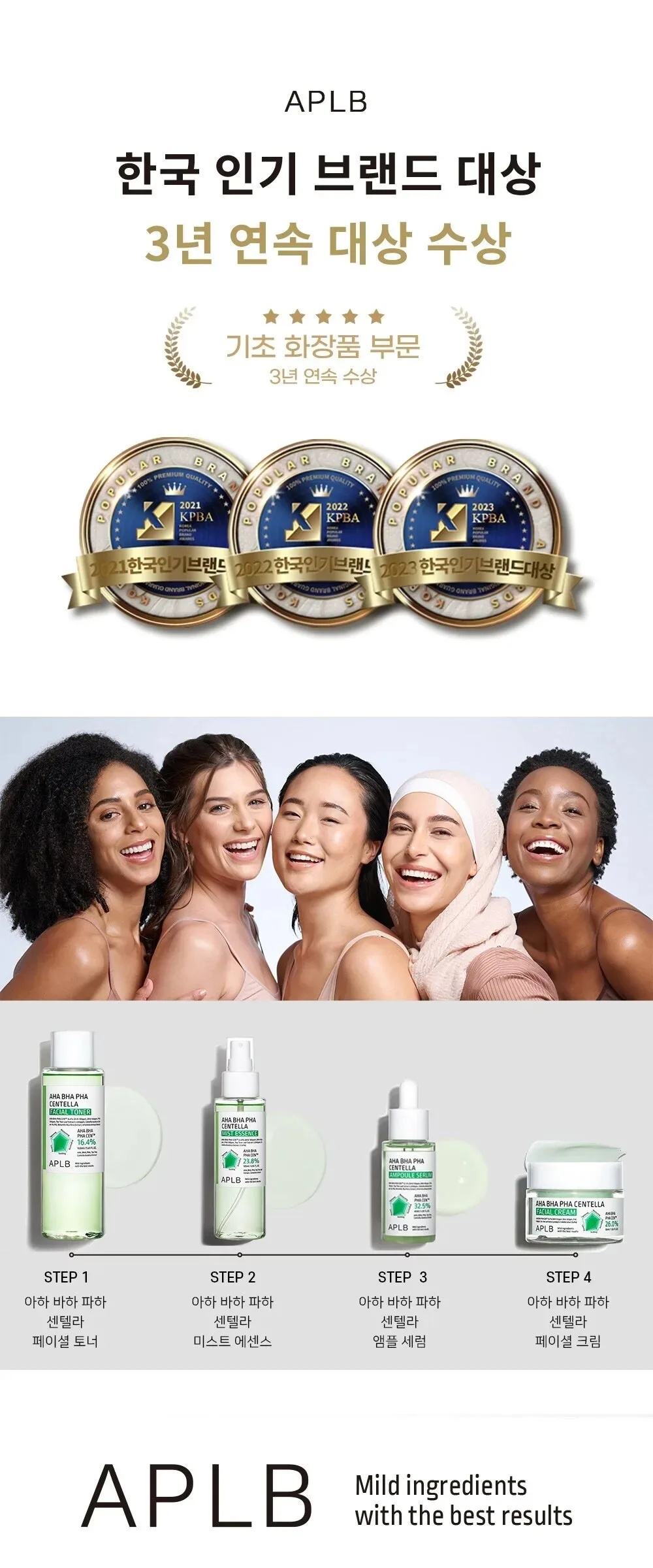 APLB AHA BHA PHA Centella Ampoule Serum 40ml Detail