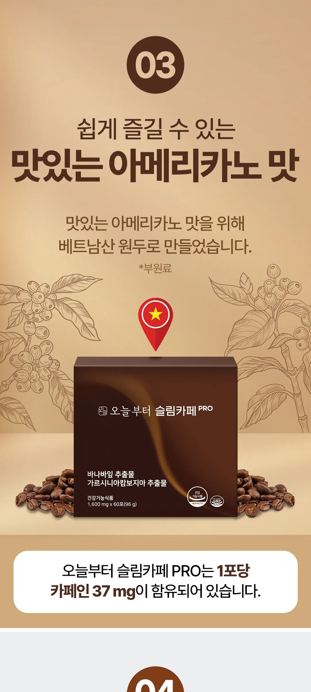 Starting Today Slim Cafe PRO Diet Coffee 96g *2packs Detail