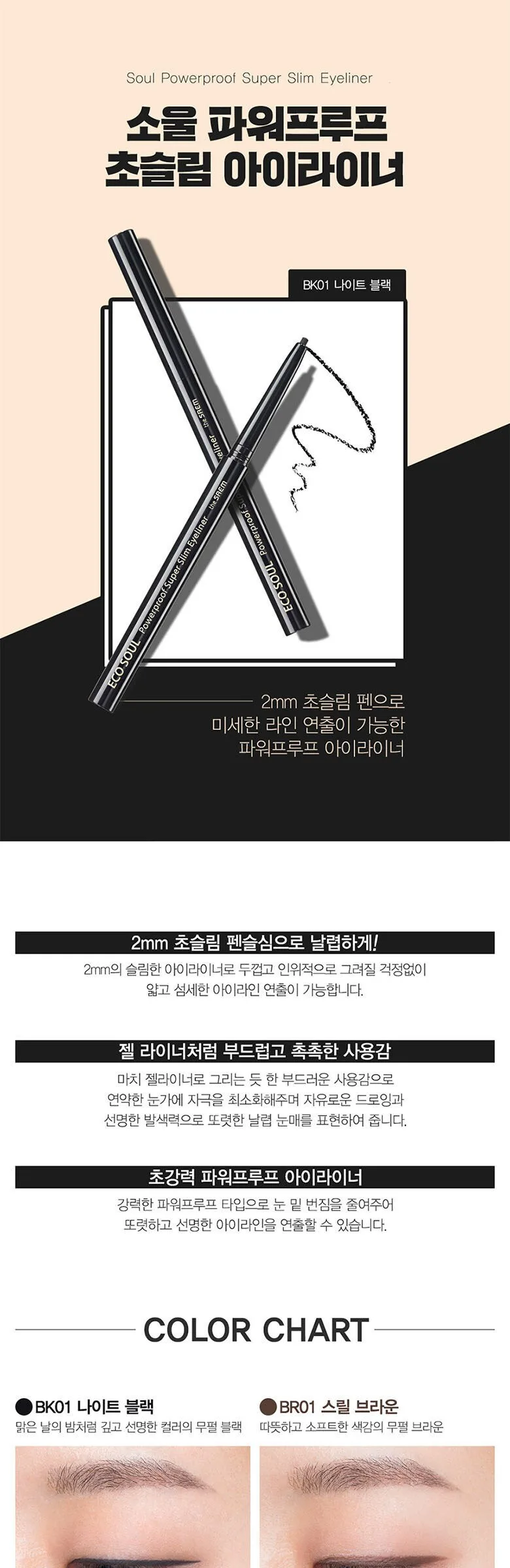 THE SAEM Eco Soul Powerproof Super Slim Eyeliner Detail