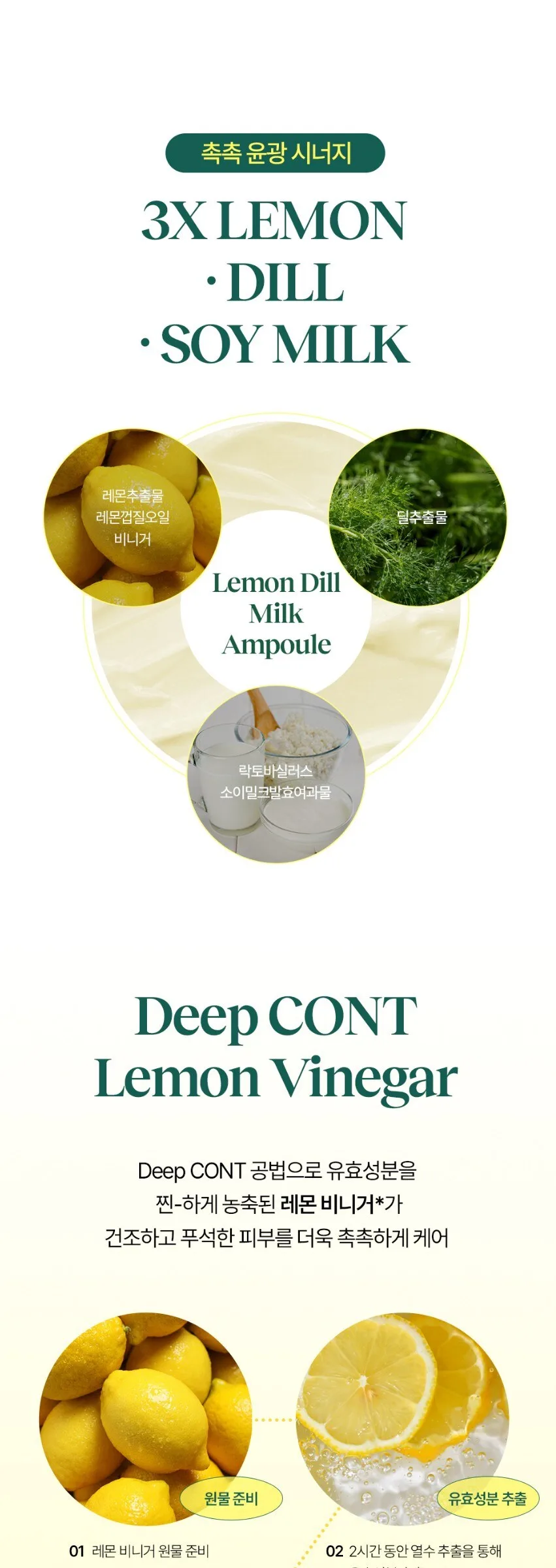 ESSENHERB Lemon Dill Milk Ampoule 50ml Detail