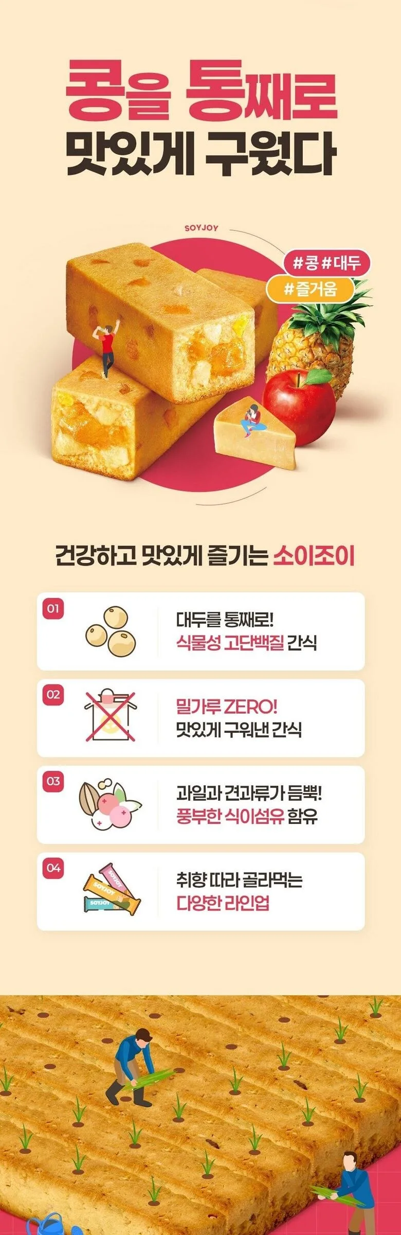 SOYJOY Variety Pack (8Flavors 16 Bars) 1Set 460g Detail
