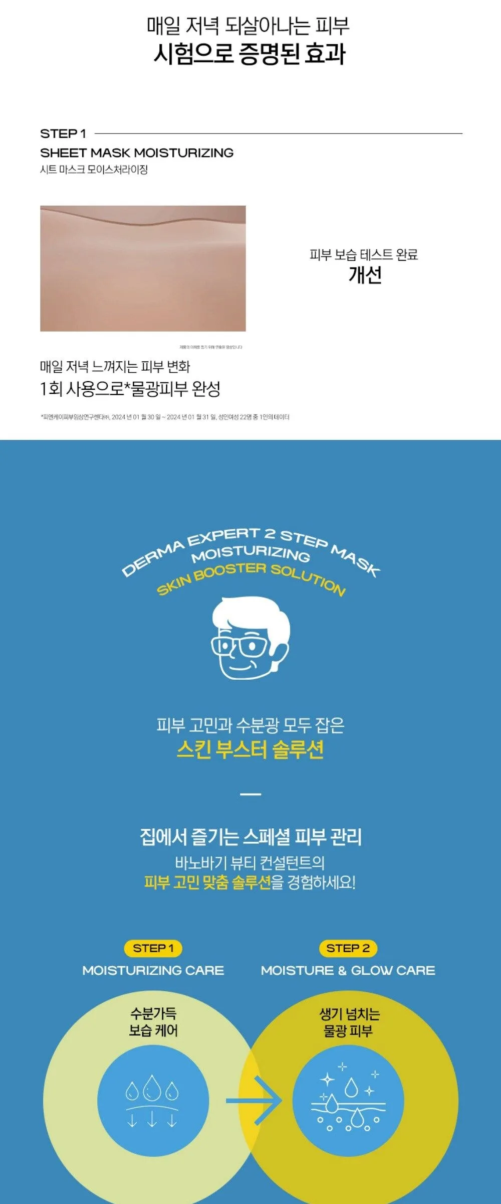 BANOBAGI Derma Expert 2 Step Mask Moiturizing 25g*7sheets Detail