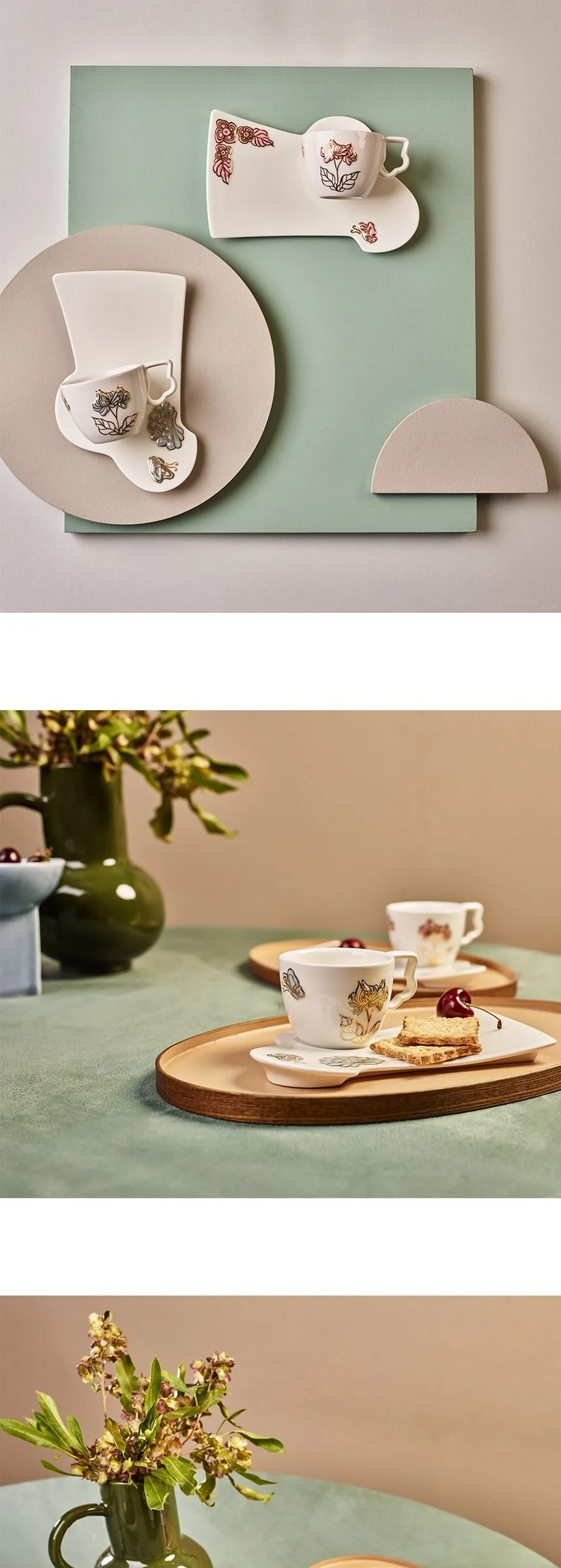Korean Beoseon Traditional Sock-Shaped Espresso Cup Set Detail