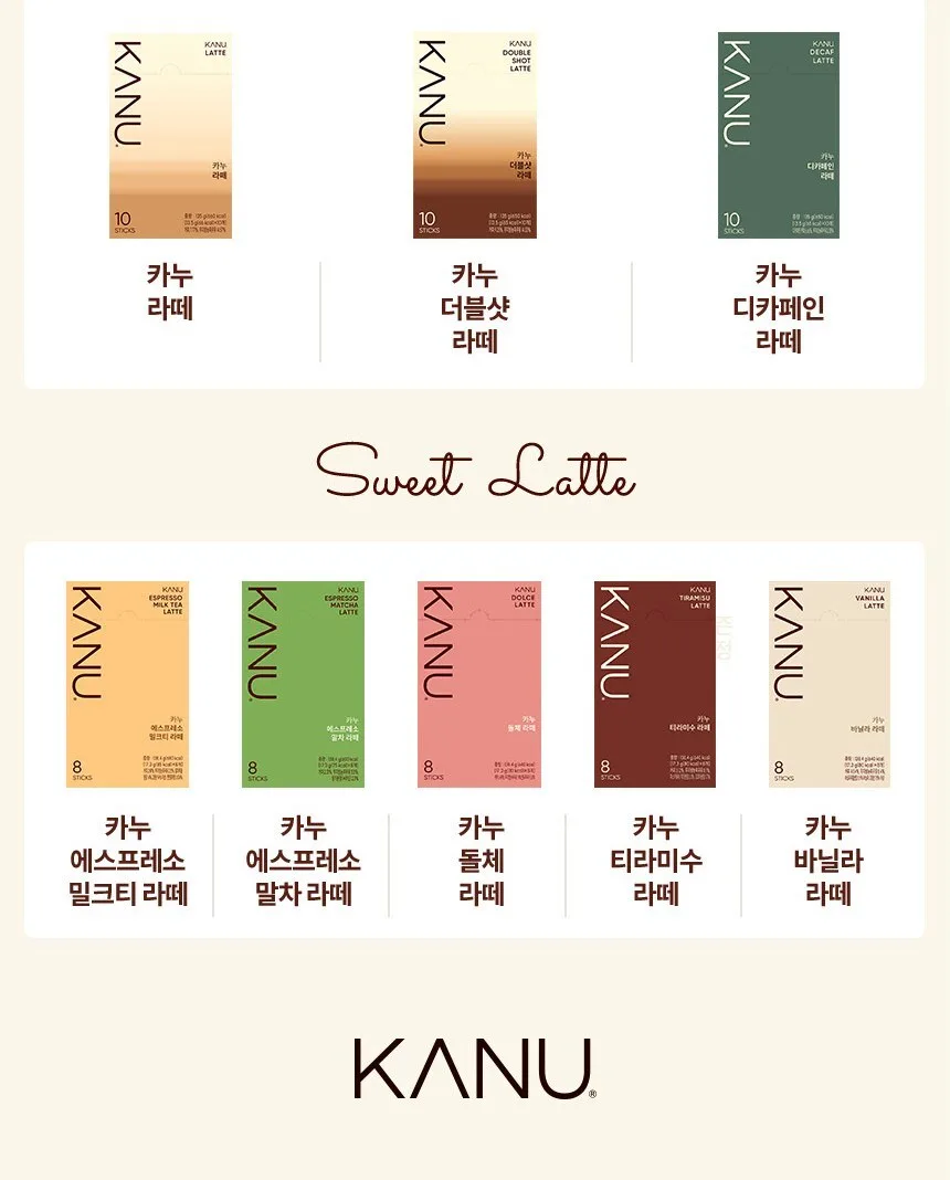 KANU Espresso Matcha Latte Coffee Mix 17.3g x 24sticks/8sticks Detail