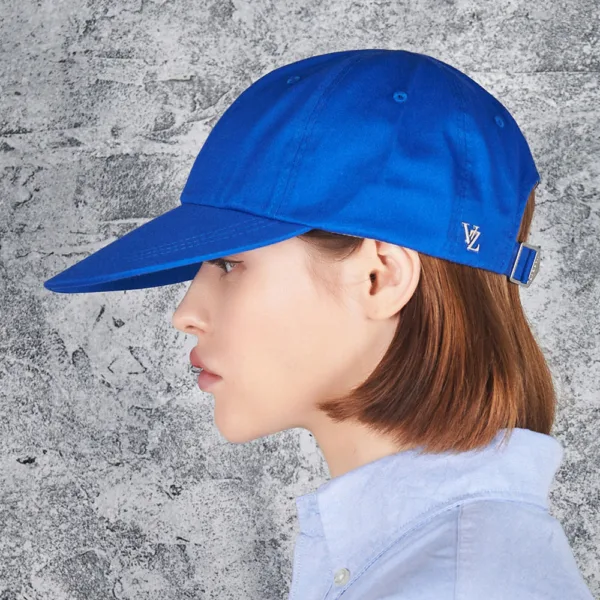 VARZAR Ordinary Oversized Cotton Ball Cap Blue