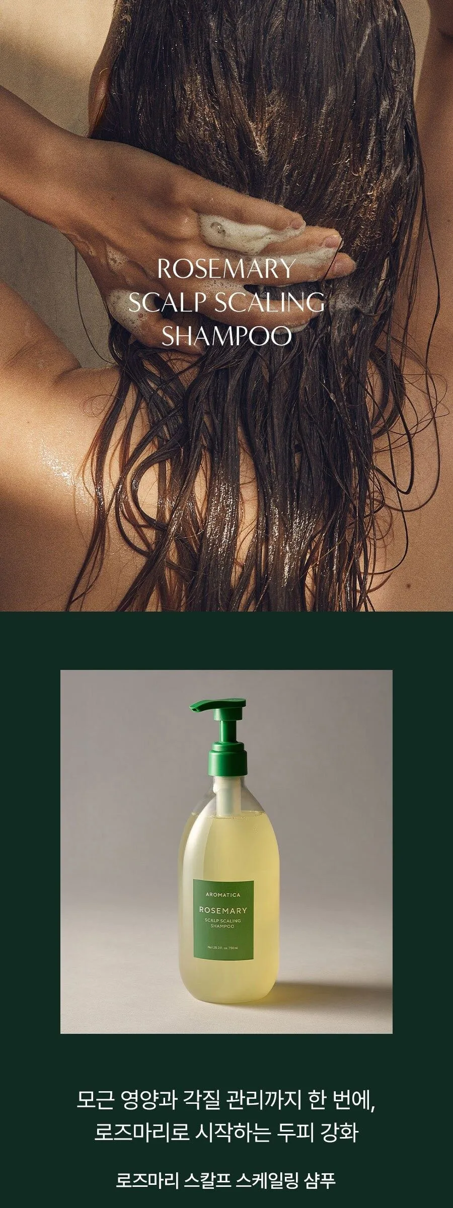 AROMATICA Rosemary Scalp Scaling Shampoo 750ml Detail