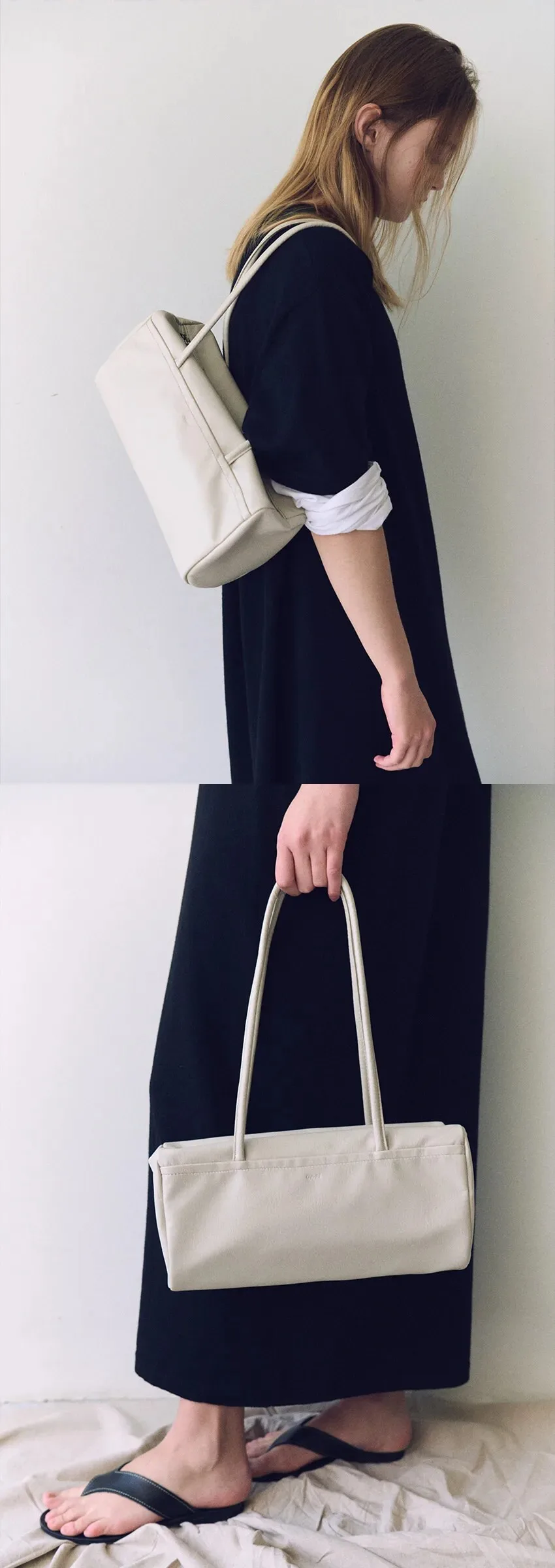 OVHEE Arlo Bowling Shoulder Bag – Ivory Detail