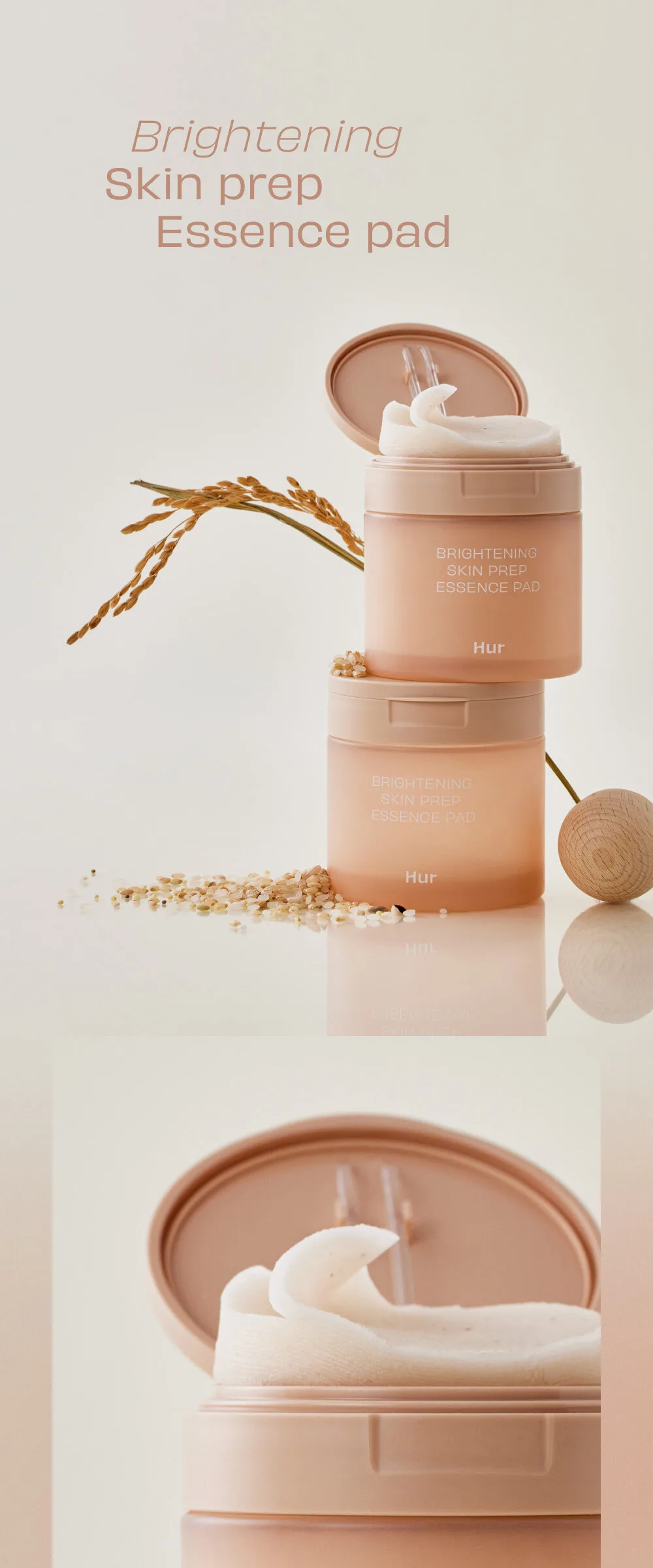 HOUSE OF HUR Brightening Skin Prep Essence Pad 140ml 70 Sheets Detail