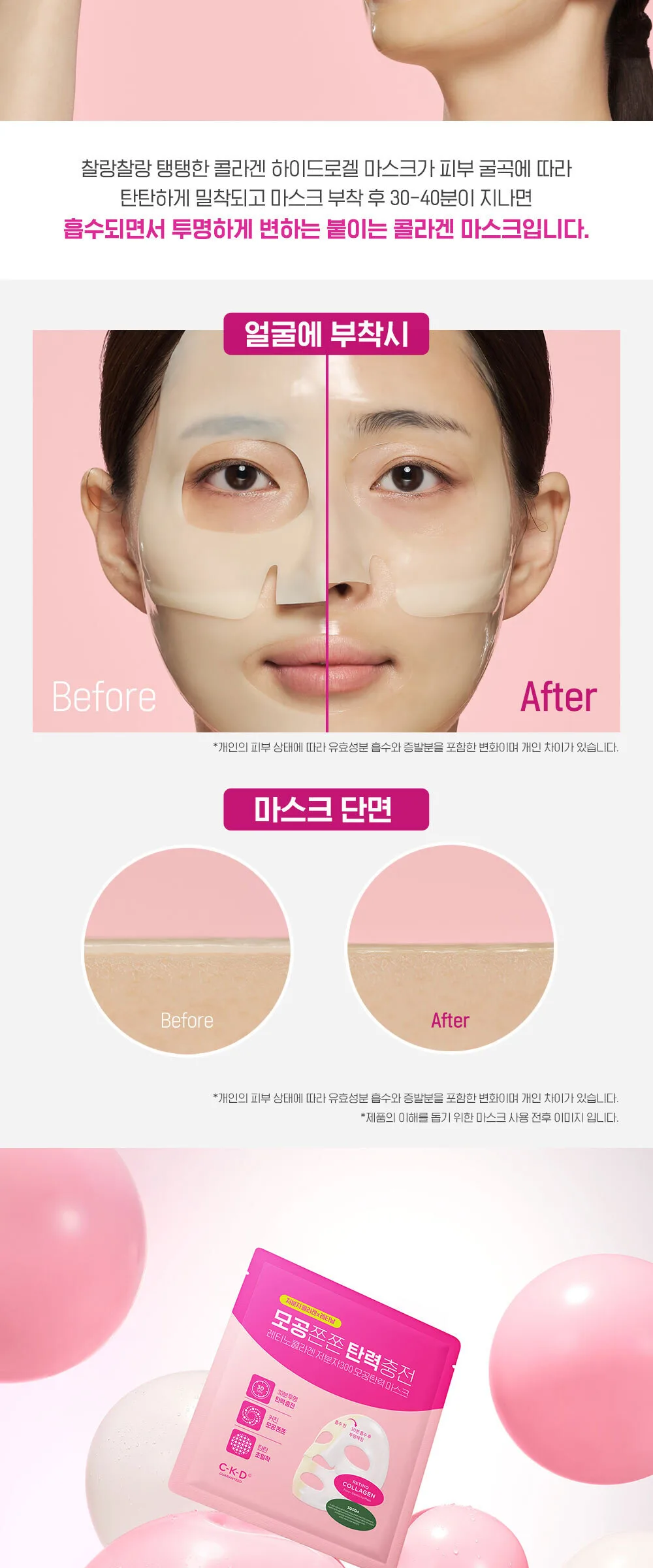 CKD Retinocollagen Low Molecular 300 Pore Elasticity Mask 31g*4+1sheets Detail