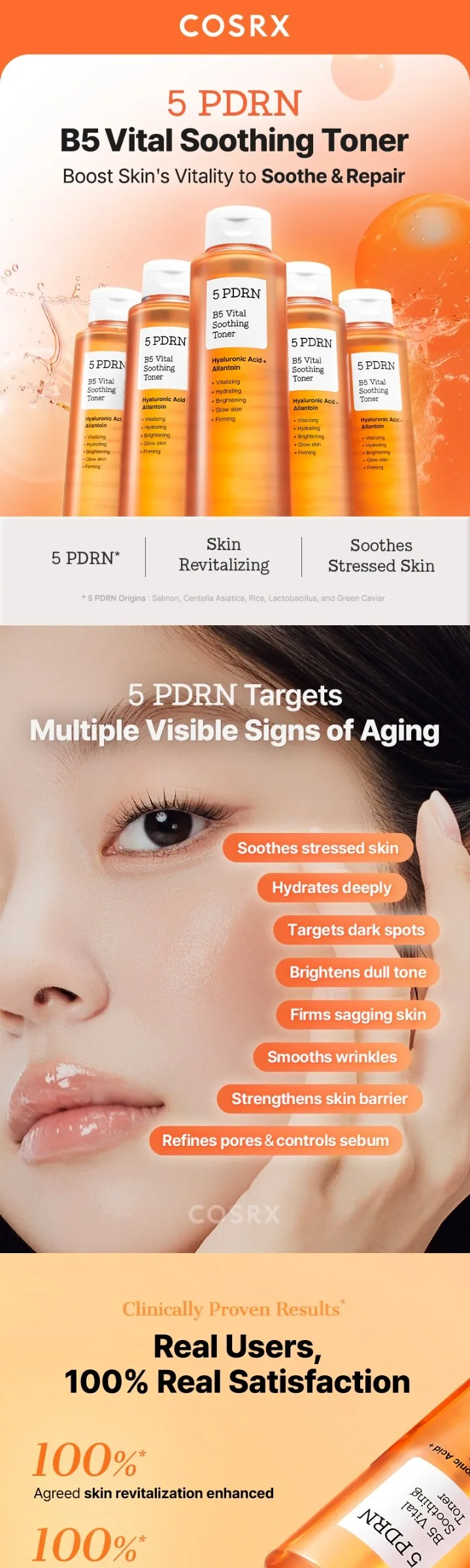 COSRX 5 PDRN B5 Vital Soothing Toner 280ml Detail