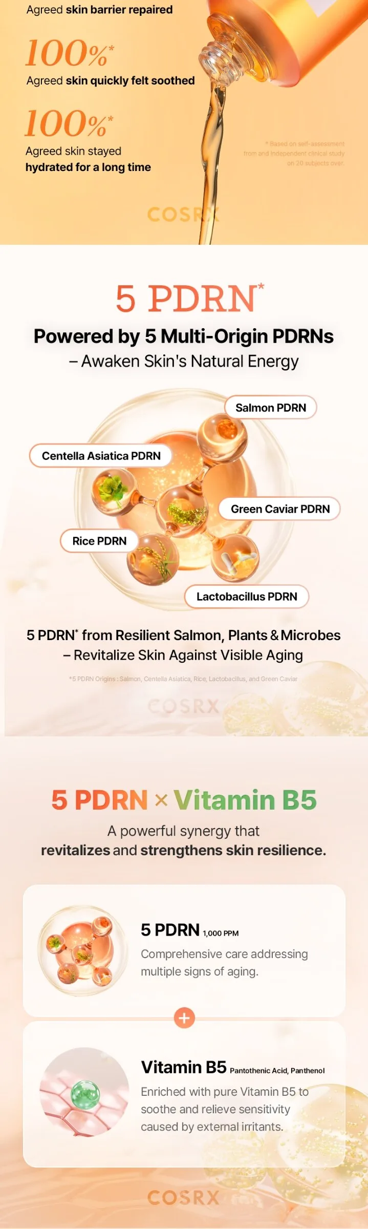 COSRX 5 PDRN B5 Vital Soothing Toner 280ml Detail