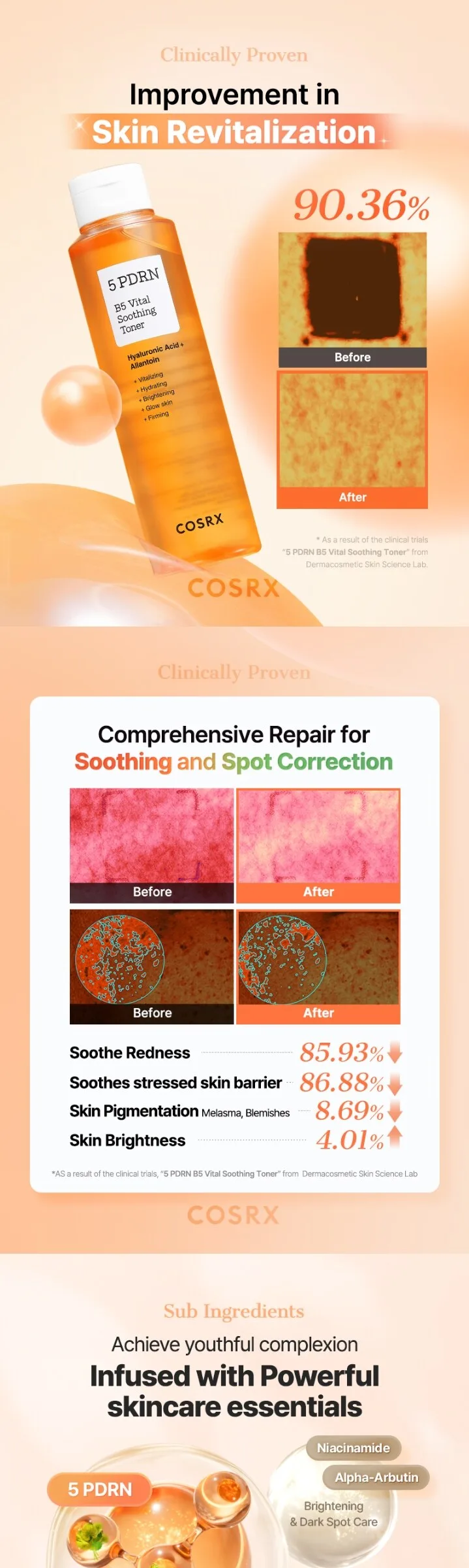 COSRX 5 PDRN B5 Vital Soothing Toner 280ml Detail