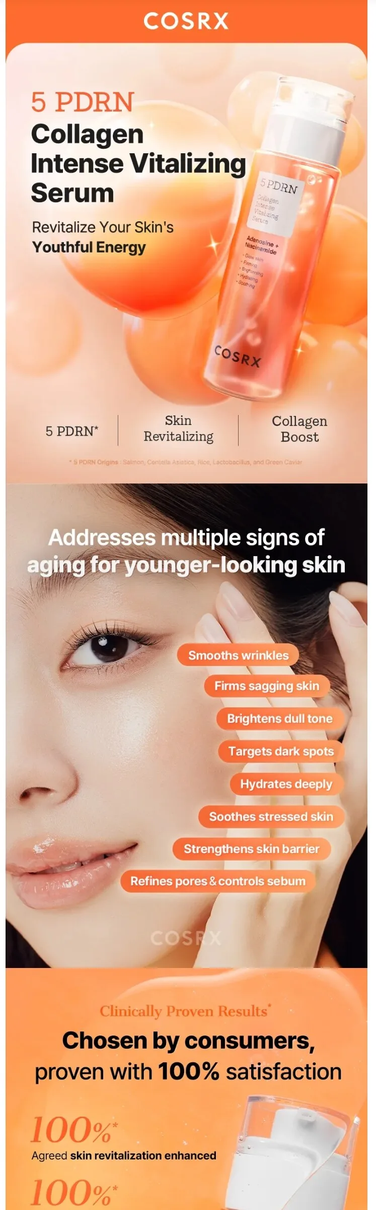 COSRX 5 PDRN Collagen Intense Vitalizing Serum 100ml Detail