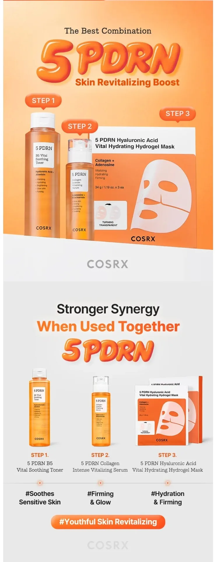 COSRX 5 PDRN Collagen Intense Vitalizing Serum 100ml Detail