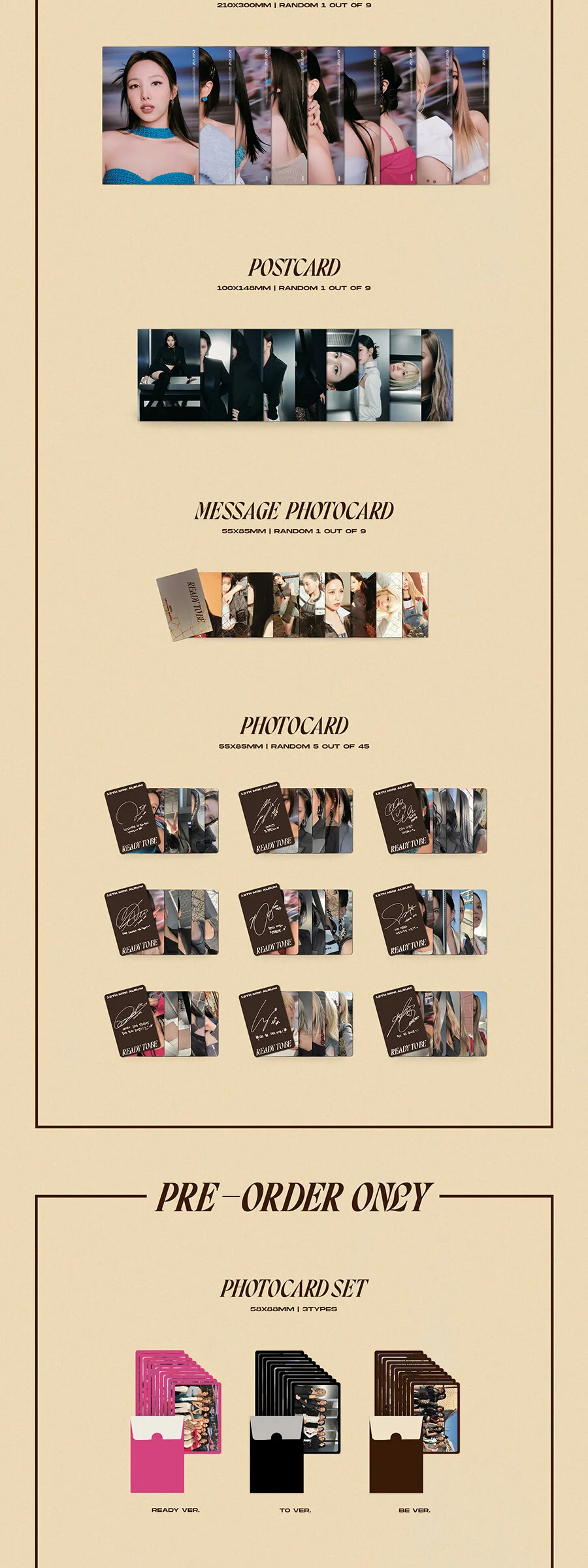 TWICE – Mini Album 12th READY TO BE (Random Version) Detail