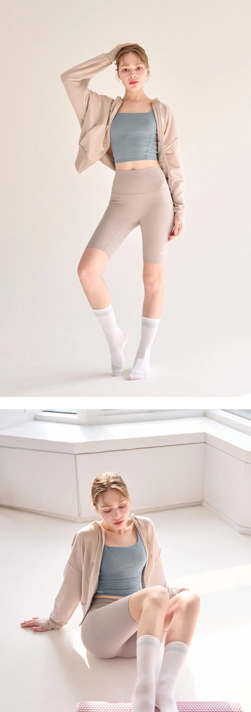 Lululela 3pack Single Non-Slip Yoga Pilates Crew Socks Detail