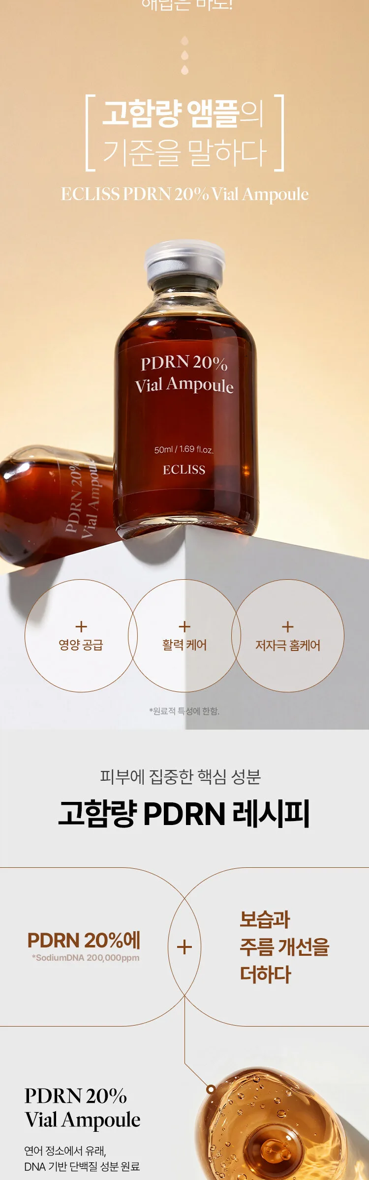 ecliss PDRN 20% Vial Ampoule 50ml Detail