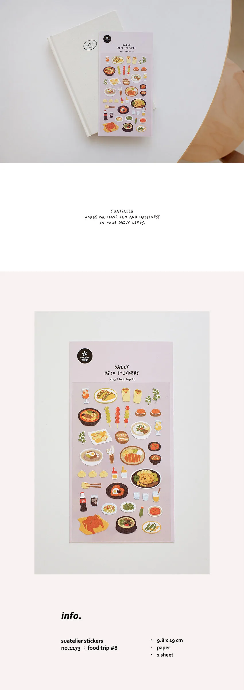 SUATELIER Food Trip #8 Stickers Detail