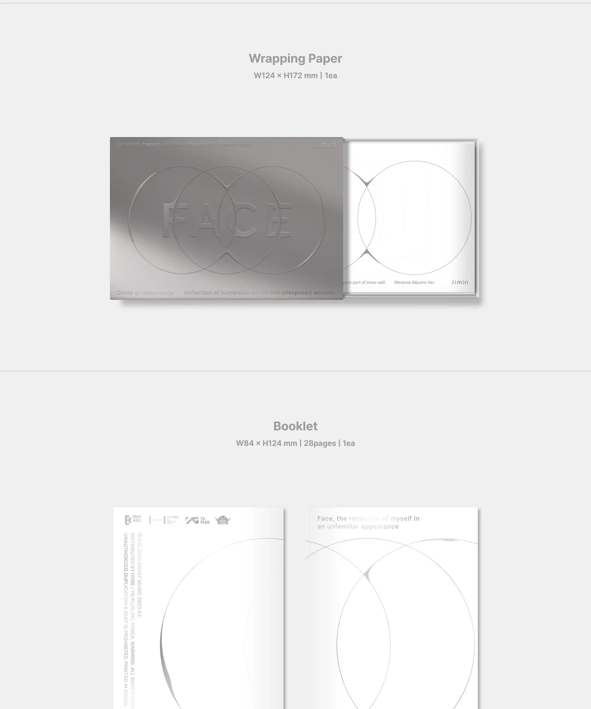 Jimin (BTS) – FACE (Weverse Albums ver.) Detail