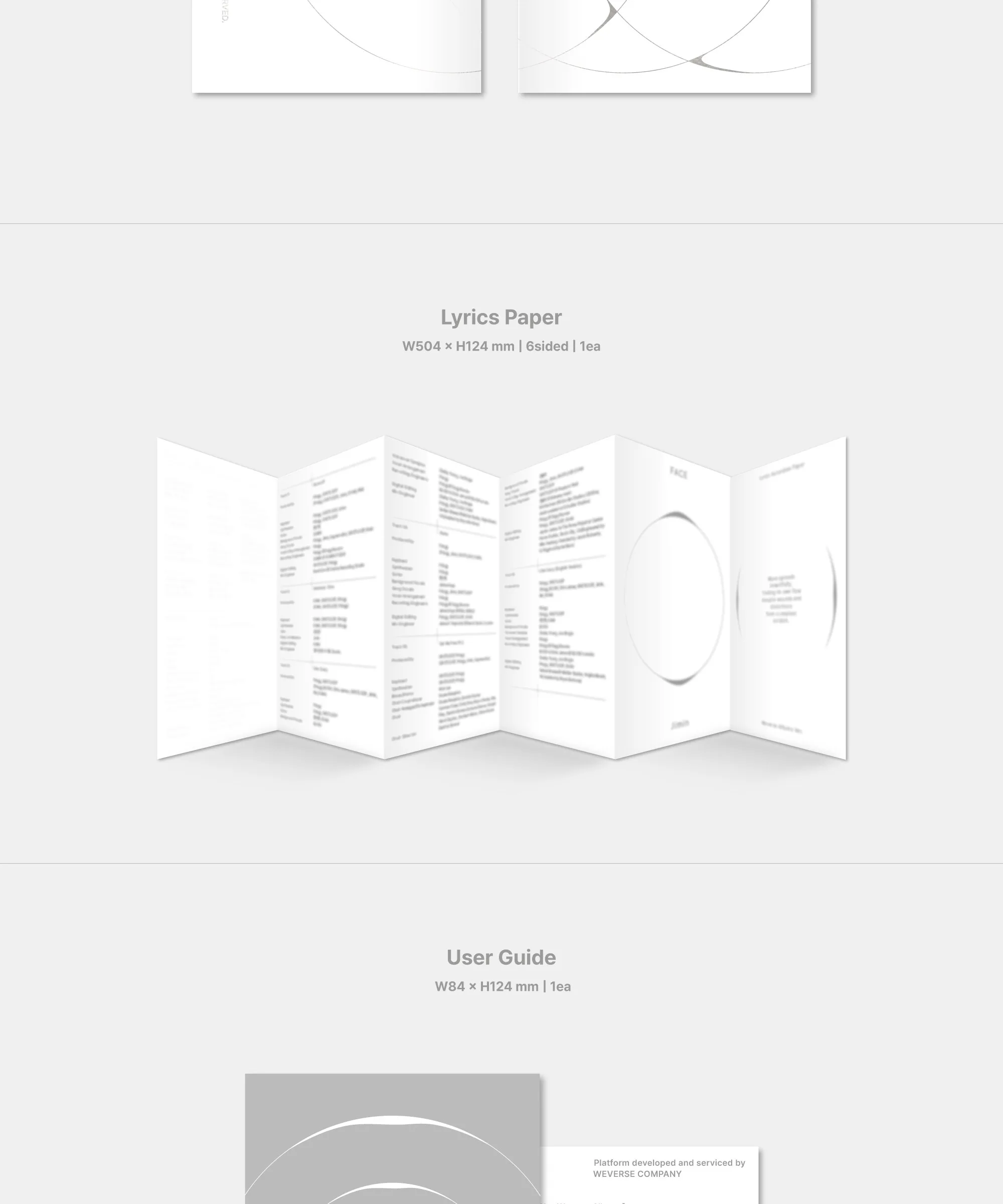 Jimin (BTS) – FACE (Weverse Albums ver.) Detail