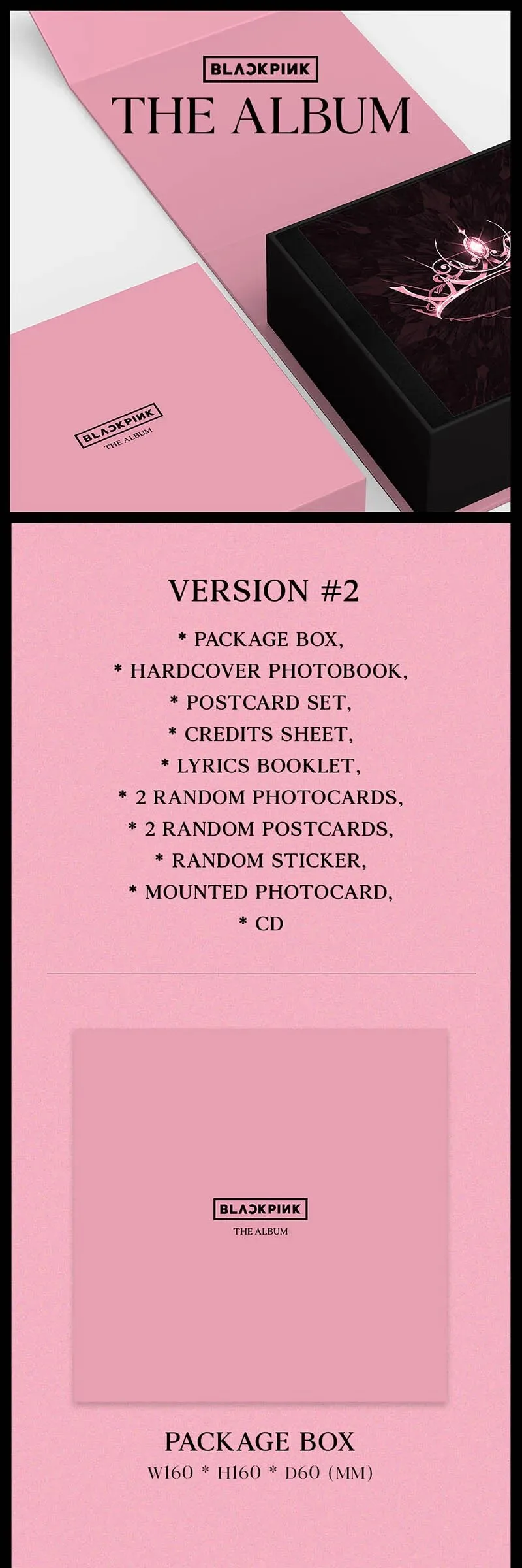 BLACKPINK – THE ALBUM (1st Full Album) Version 2 – BLACKPINK Official Detail