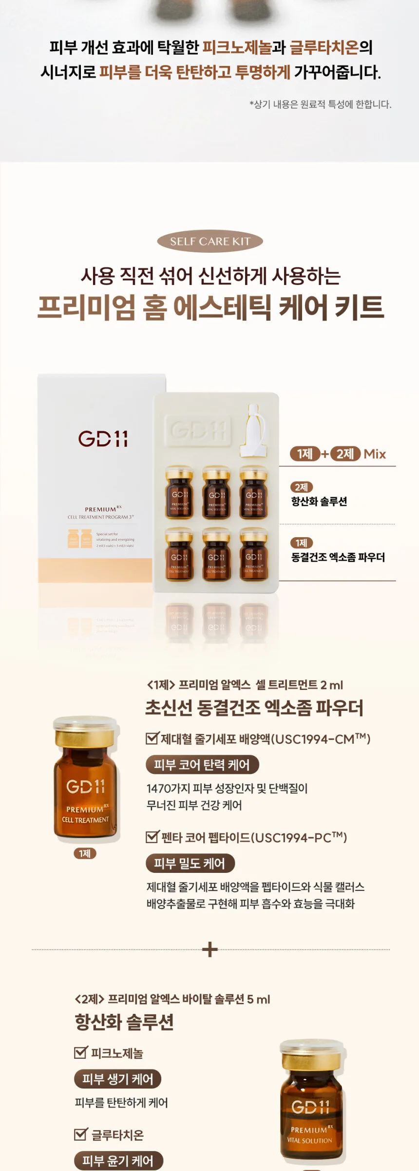 GD11 Premium RX Cell Treatment Program (2ml+5ml)*3ea Detail