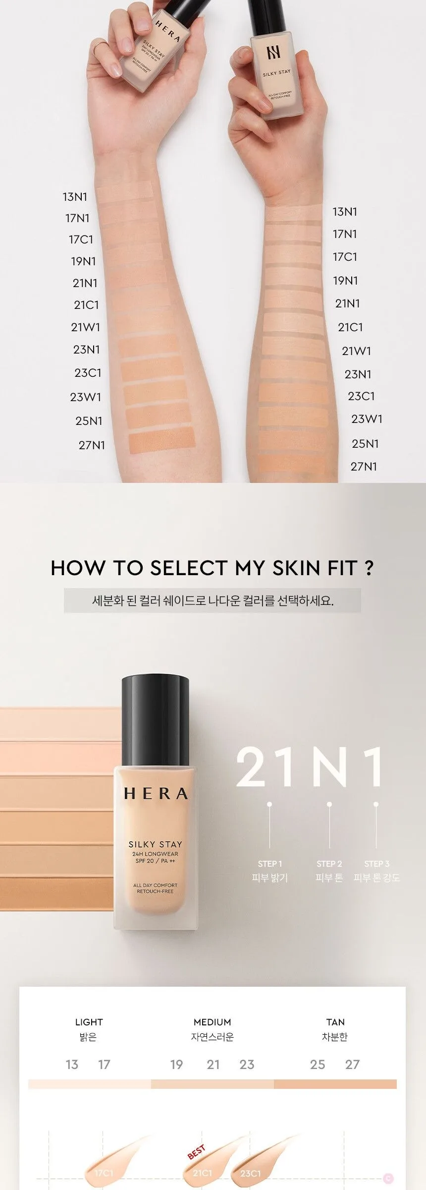 HERA Silky Stay 24H Longwear SPF20 PA++ 30g Detail