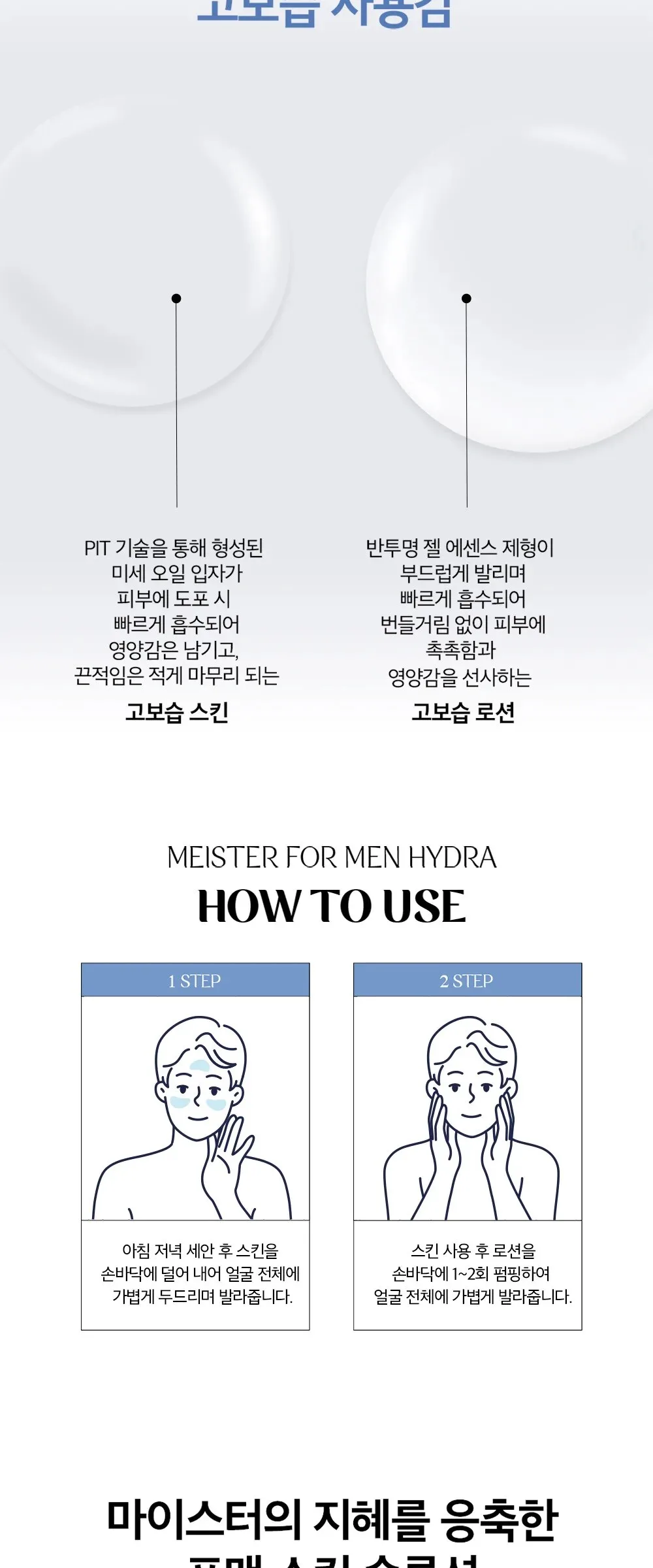 O HUI Meister For Men Hydra Lotion 110ml Detail