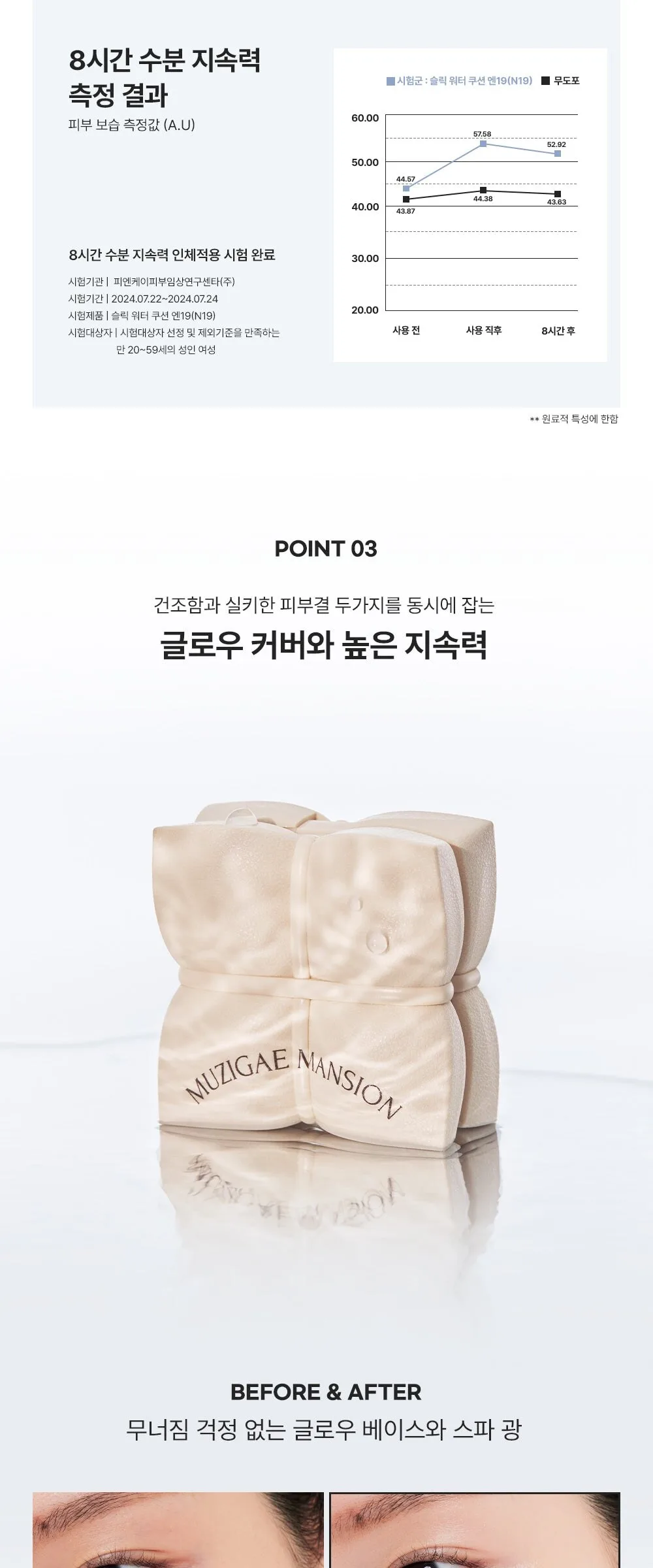 MUZIGAE MANSION Sleek Water Cushion 15g Detail