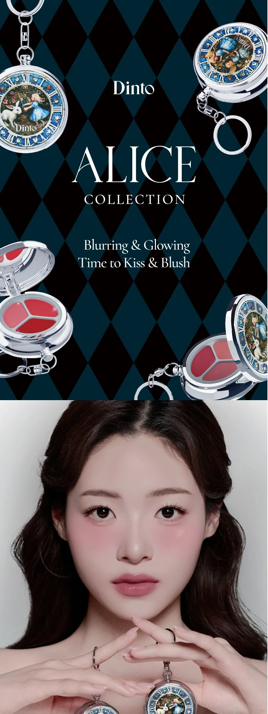 DINTO  Alice Collection Time to Kiss & Blush 4.5g Detail