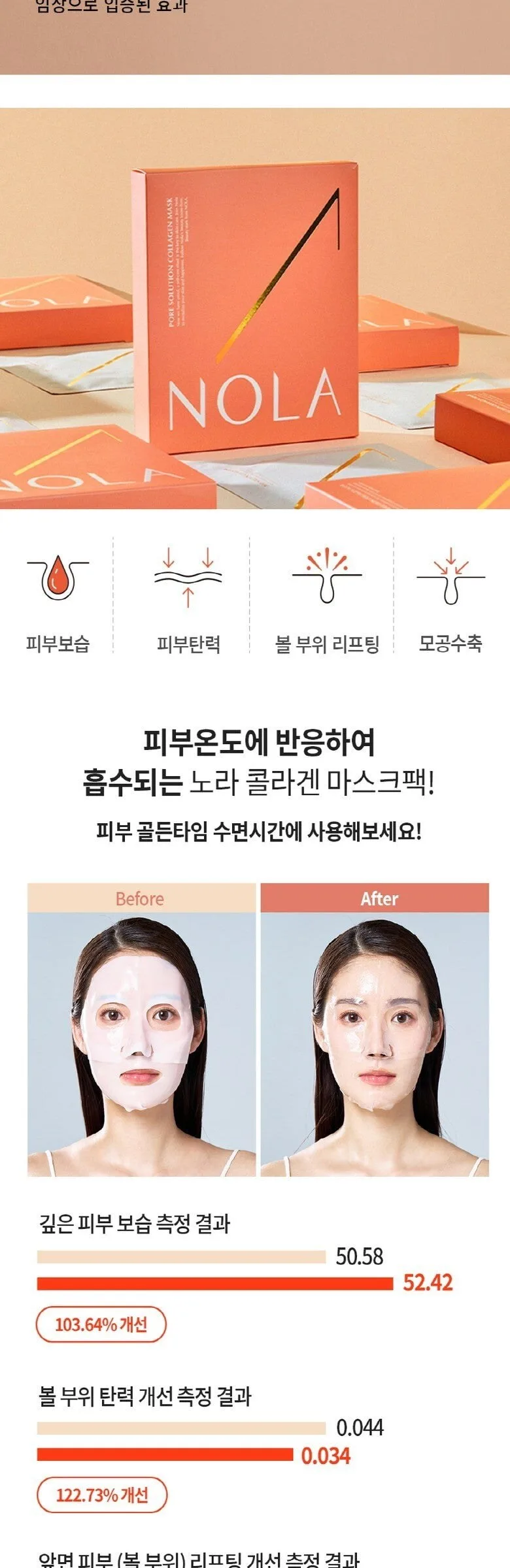 NOLA Pore Solution Collagen Mask Pack 4Sheets*41ml Detail