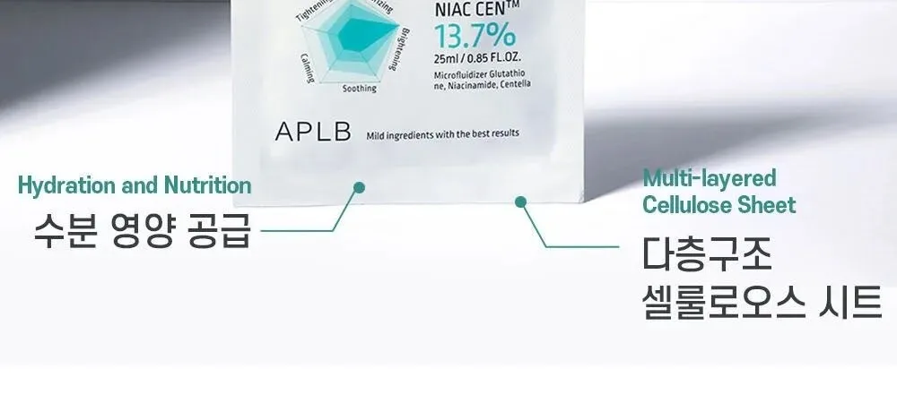 APLB Glutathione Niacinamide Sheet Mask 25ml*10sheets Detail
