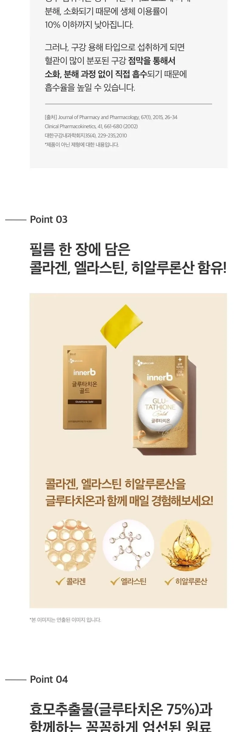 innerb Glutathione Gold 30pcs Detail