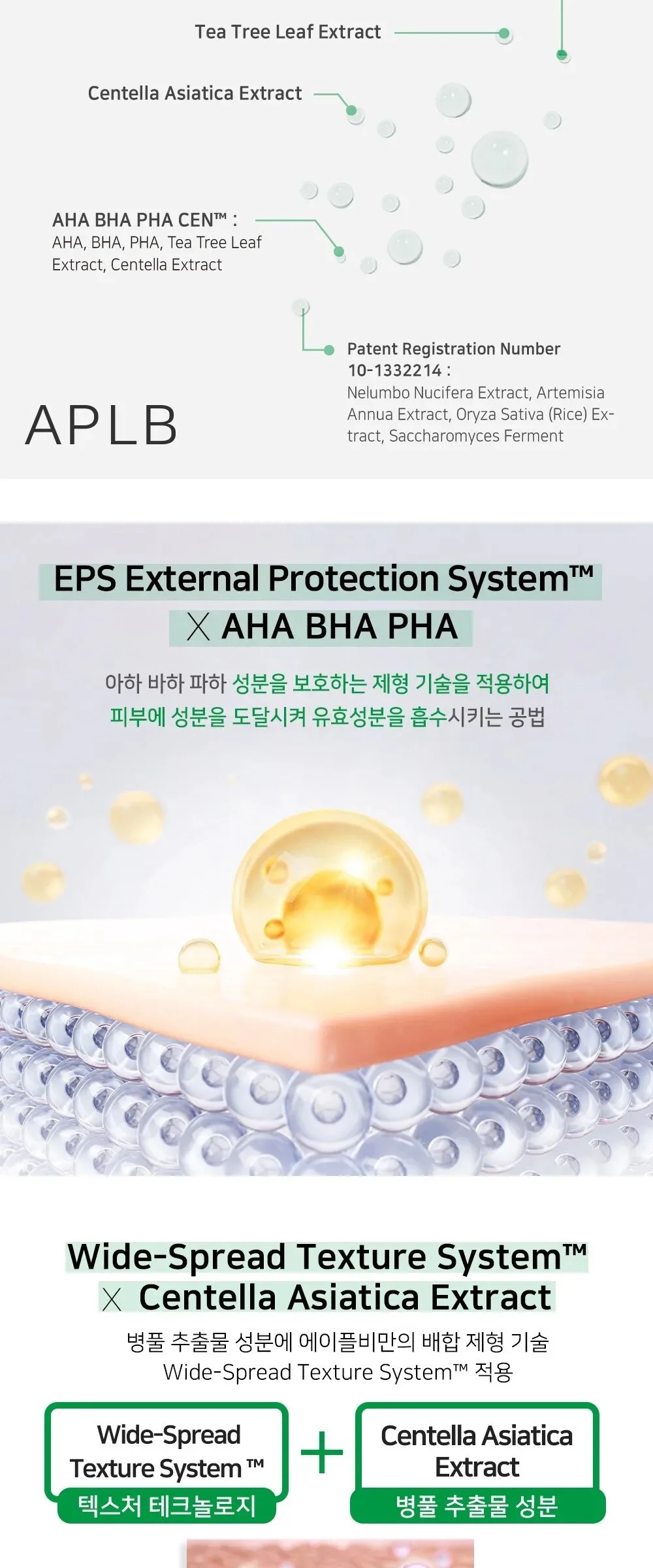 APLB AHA BHA PHA Centella Mist Essence 105ml Detail