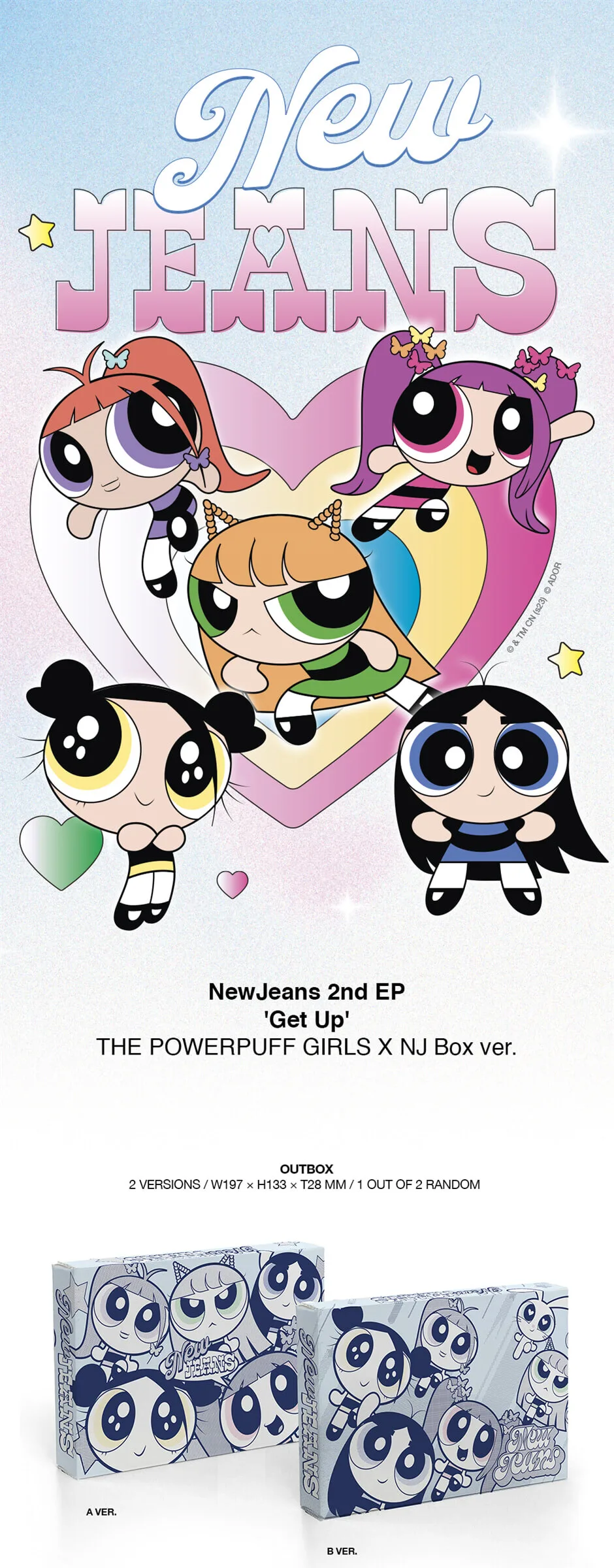 NEWJEANS 2nd EP ‘Get Up’ THE POWERPUFF GIRLS X NJ Box ver. (Random) Detail