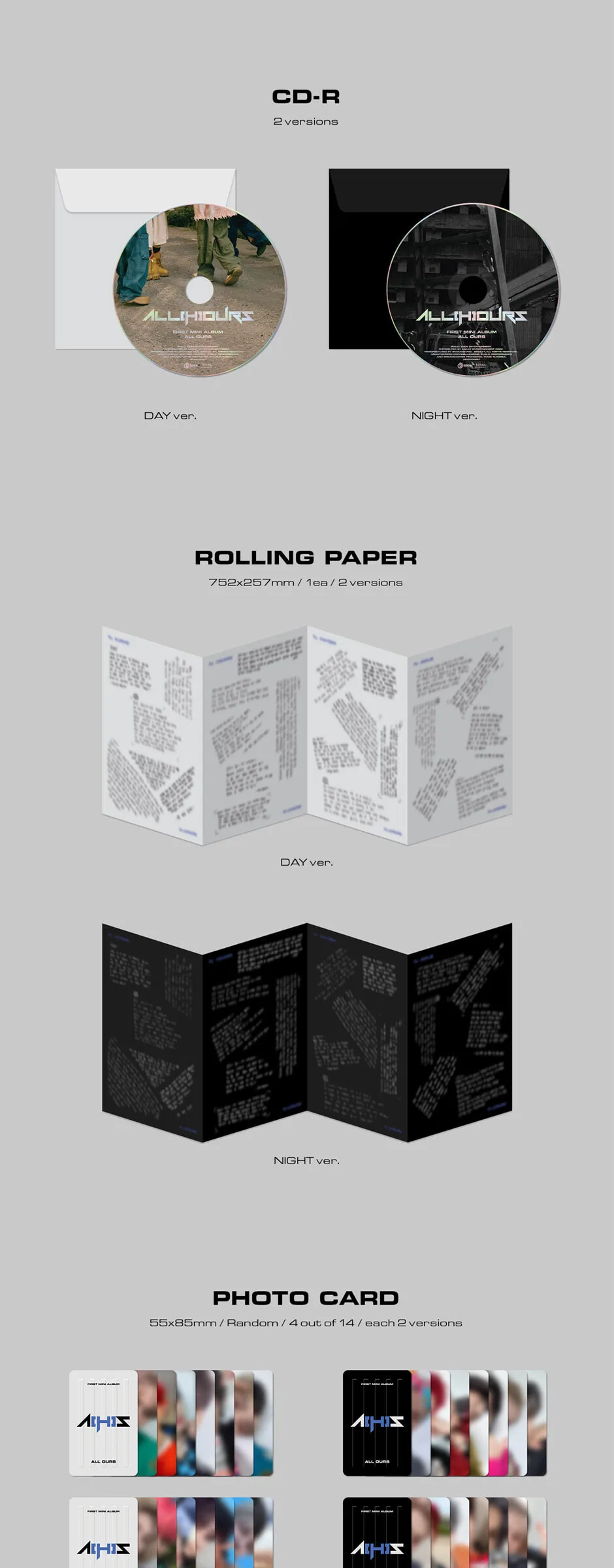 ALL(H)OURS – 1st Mini Album ALL OURS (Random) Detail