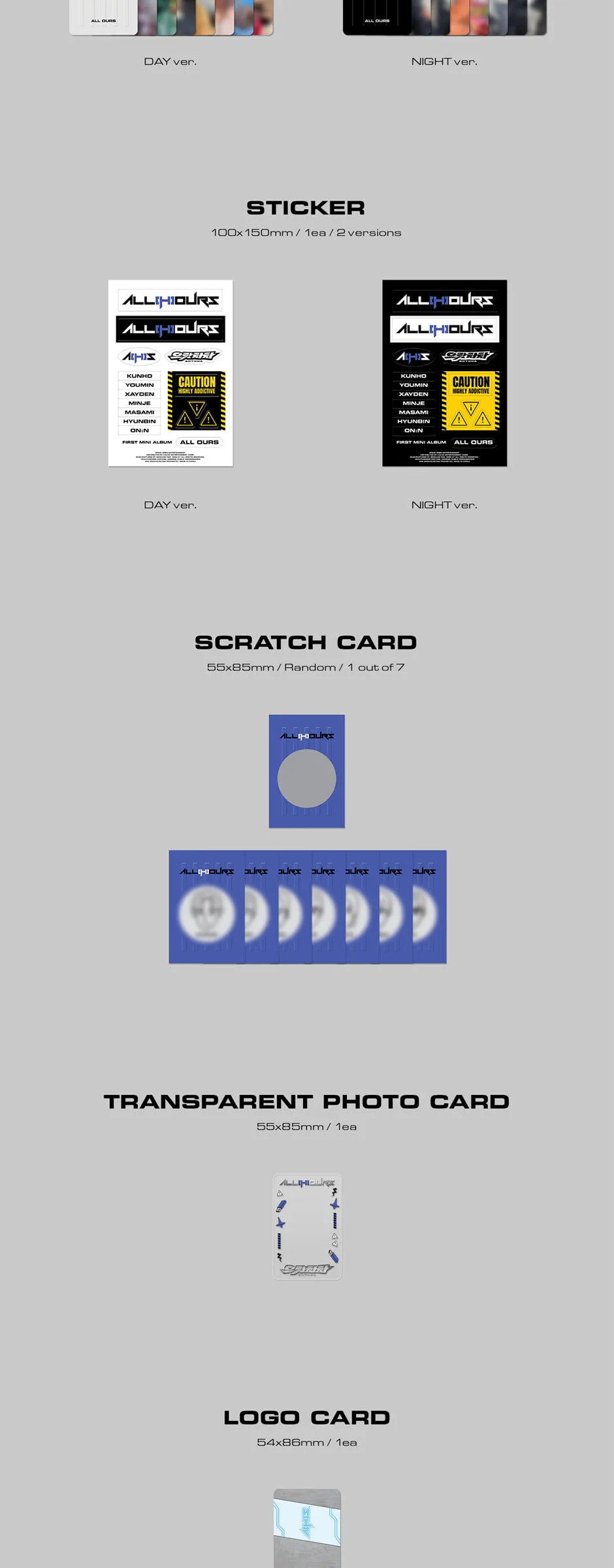 ALL(H)OURS – 1st Mini Album ALL OURS (Random) Detail