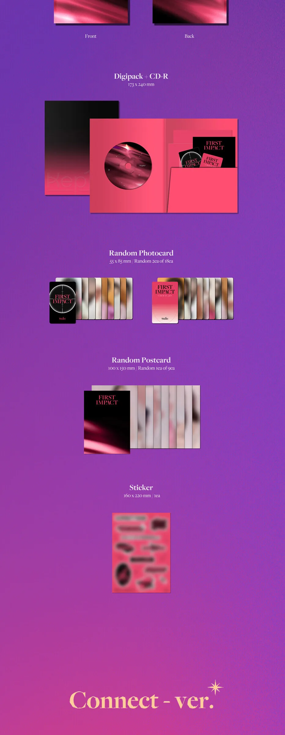 KEP1ER – 1st Mini Album: FIRST IMPACT (Random) Detail