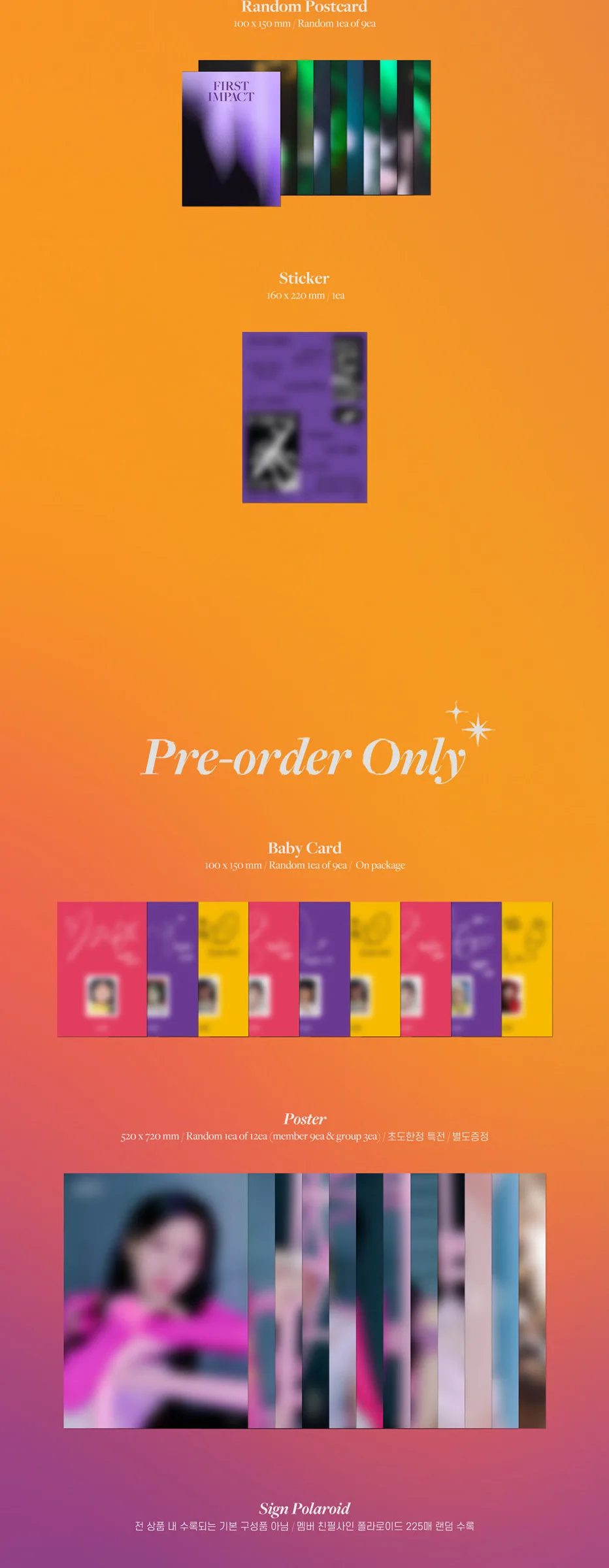 KEP1ER – 1st Mini Album: FIRST IMPACT (Random) Detail