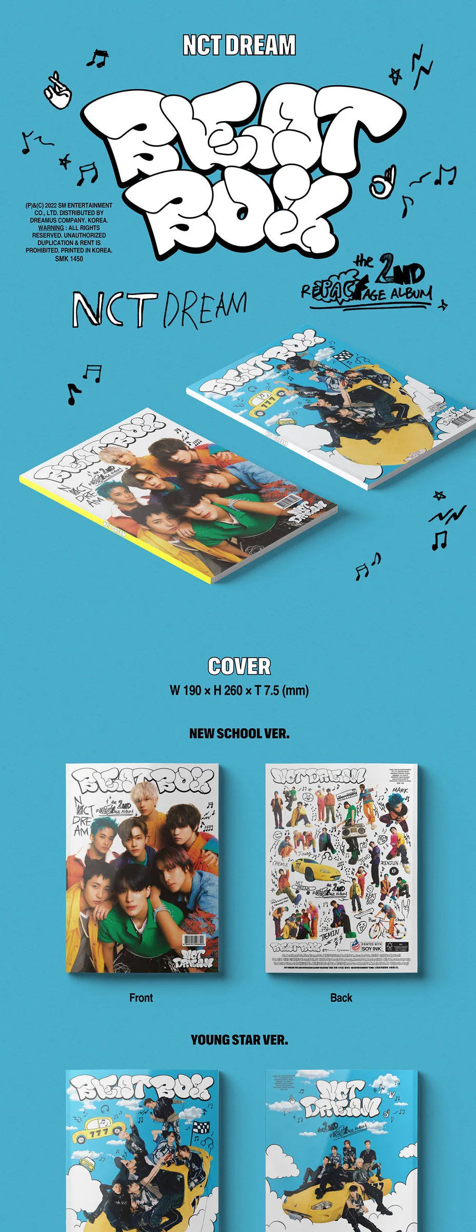 NCT DREAM – 2nd Full Album Repackage : Beatbox (Photobook Ver.) (Random) Detail