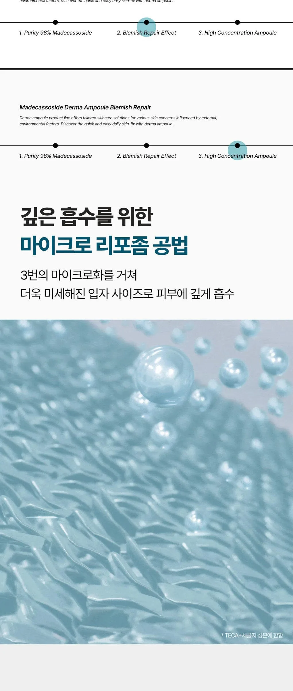 MEDIHEAL Madecassoside Derma Ampoule Blemish Repair 50ml Detail