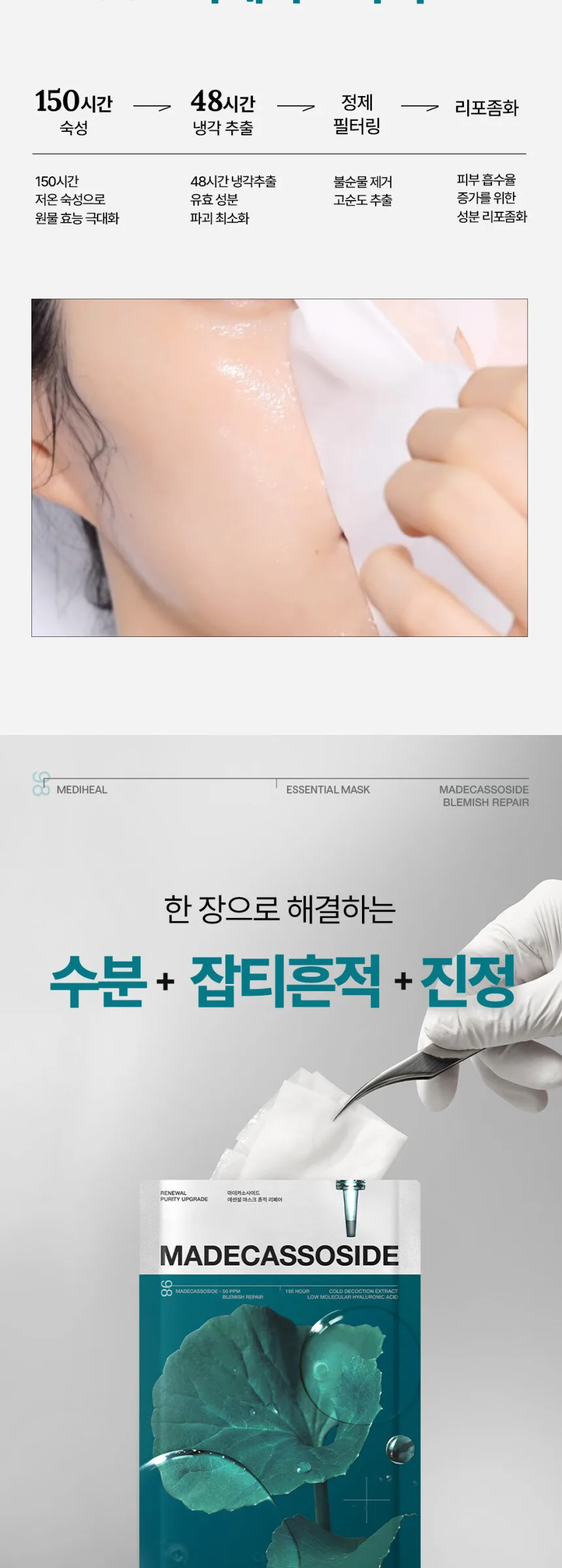 MEDIHEAL Madecassoside Essential Mask 24ml x 10 Sheets Detail