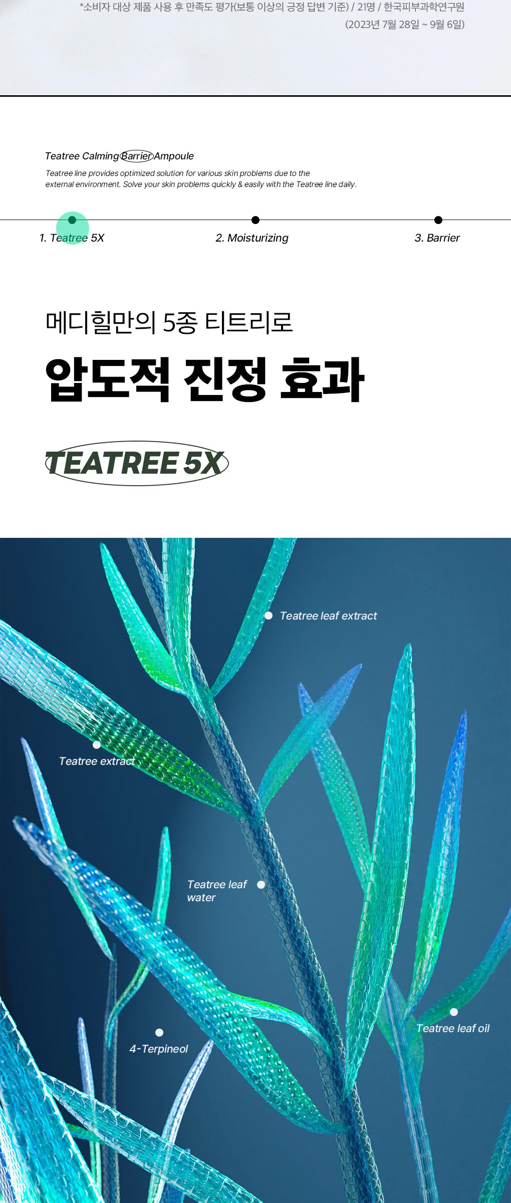 MEDIHEAL Tea Tree Calming Barrier Ampoule 50ml Detail