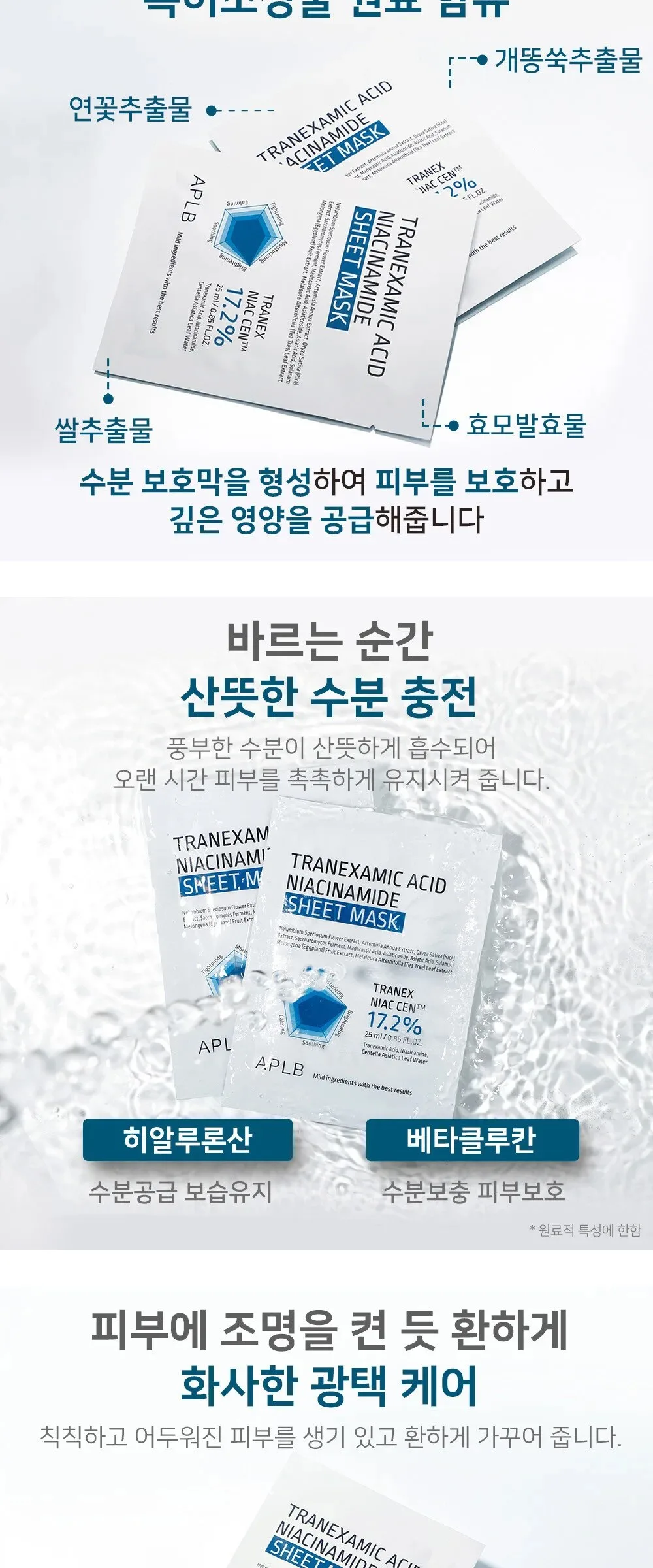 APLB Tranexamic Acid Niacinamide Sheet Mask 25ml×10sheets Detail