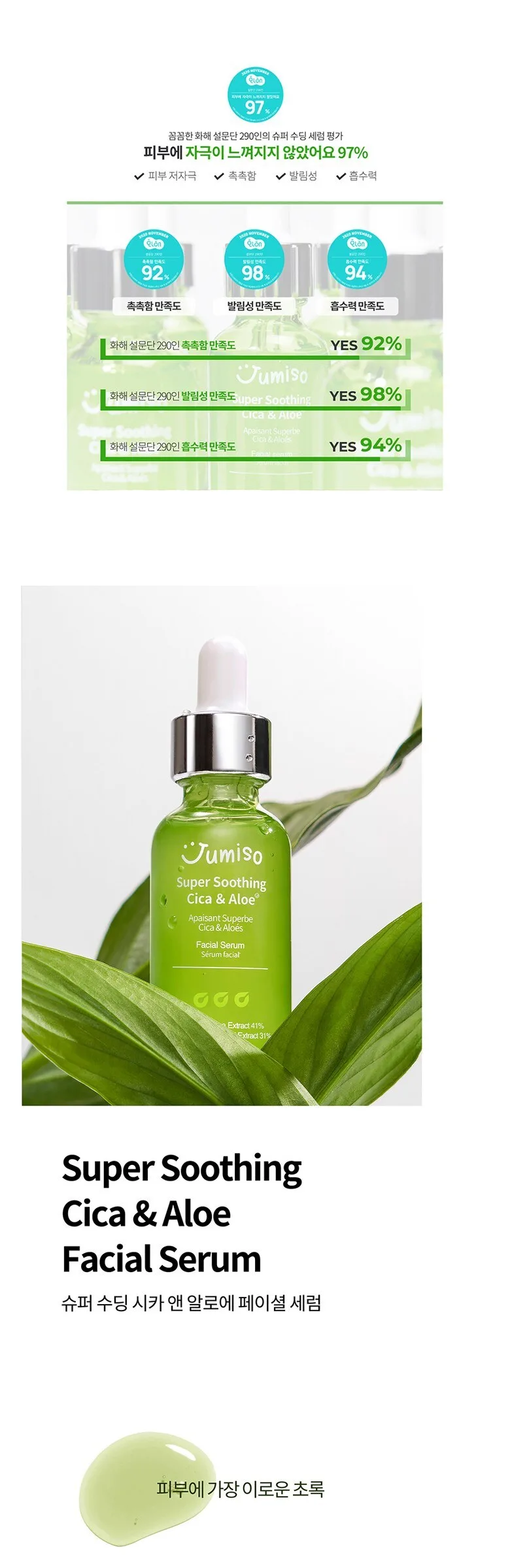 JUMISO Super Soothing Cica & Aloe Facial Serum 30ml Detail